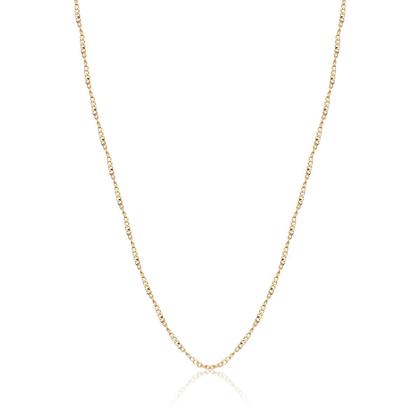Imagem de Corrente Feminina Singapura Ouro Puro Maciço 10k 45 Cm