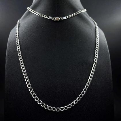 Imagem de Corrente Grumet Cordão 2mm Escama de Peixe E Pulseira Masculina 21cm Prata 925 Legitima Conjunto  70cm ou 60cm