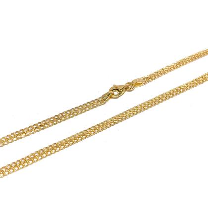 Imagem de Corrente Lacraia de Ouro 18k 50cm Cordão Colar Gargantilha Feminina Trançada