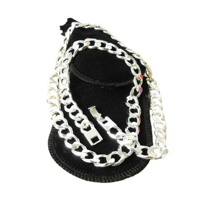 Imagem de Corrente Masculina 60cm 1cm Largura Folheada Prata Cr128