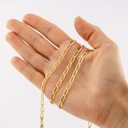 Imagem de Corrente Masculina Ouro 18k 750 Cordão Laço 4.6 50 Cm Colar