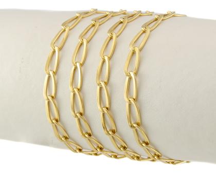 Imagem de Corrente Masculina Ouro 18k 750 Cordão Laço 4.6 50 Cm Colar