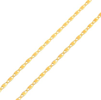 Imagem de Corrente Masculina Piastrine Com Pingente Cruz Ouro 18k 70 cm