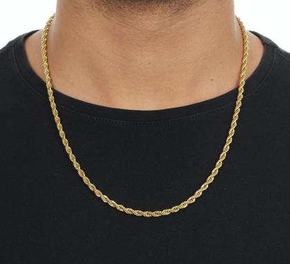 Imagem de Corrente Masculino Colar Banhada A Ouro 18k Cordão Barata