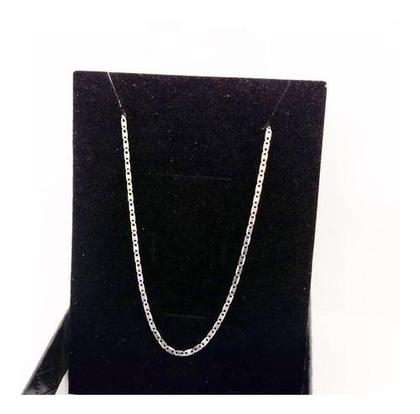 Imagem de Corrente Piastrine Maciça Em Ouro Branco 18k 45cm