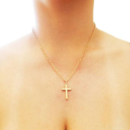 Imagem de Corrente Portuguesa Com Pingente Cruz Grande Em Ouro 18k 50 cm