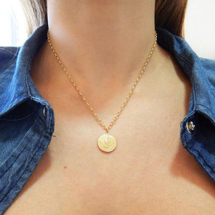 Imagem de Corrente Portuguesa Com Pingente Medalha São Bento Ouro 18k 40 cm