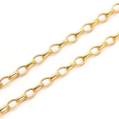 Imagem de Corrente Portuguesa Com Pingente Medalha São Bento Ouro 18k 40 cm