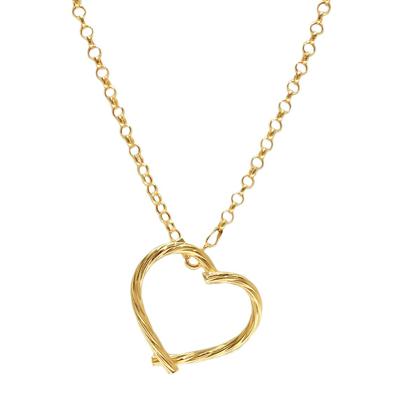 Imagem de Corrente Portuguesa Em Ouro 18k 40cm Com Pingente Coração Colar Cordão Gargantilha Elo Português