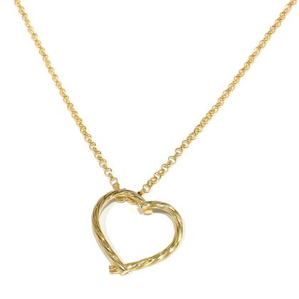 Imagem de Corrente Portuguesa Em Ouro 18k 40cm Com Pingente Coração Colar Cordão Gargantilha Elo Português