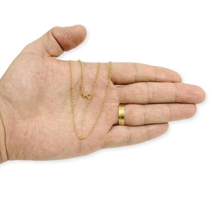 Imagem de Corrente Portuguesa Em Ouro 18k 45cm Elo Português Cordão Colar Gargantilha Feminina