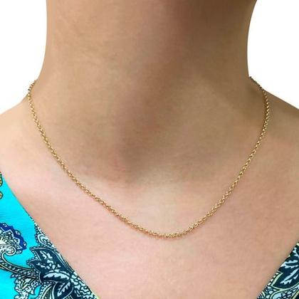 Imagem de Corrente Portuguesa Em Ouro 18k 45cm Elo Português Cordão Colar Gargantilha Feminina