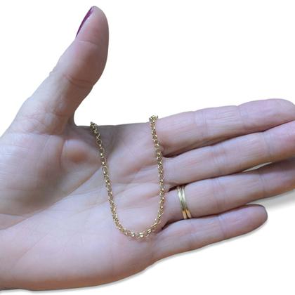 Imagem de Corrente Portuguesa Feminina Em Ouro 18k 40cm Colar Cordão Gargantilha Elo Português