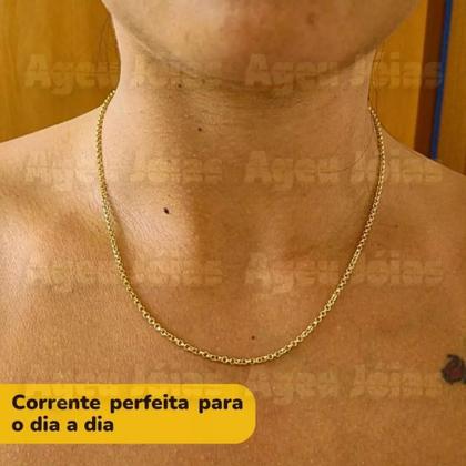 Imagem de Corrente Portuguesa Feminina Ouro 18k Colar Corrente Gargantilha Feminina