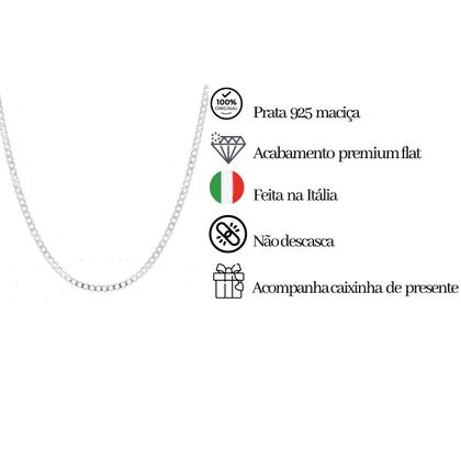 Imagem de Corrente Prata 925 Grumet 70cm Italiana Pingente Crucifixo