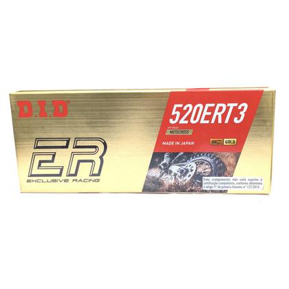 Imagem de Corrente S/ Retentor DID Gold ERT3 Dourada 520 120 Elos Motocross