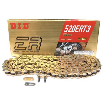 Imagem de Corrente S/ Retentor DID Gold ERT3 Dourada 520 120 Elos Motocross