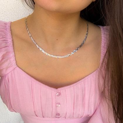 Imagem de Corrente Trançada 3 Fios Prata 925