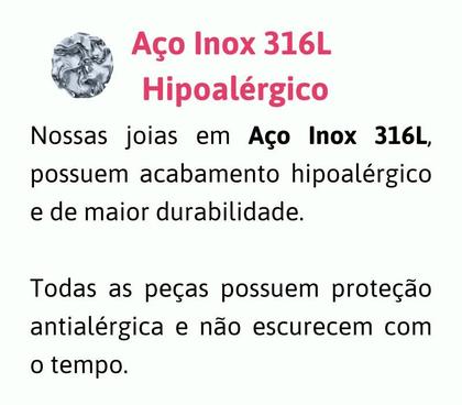 Imagem de Corrente Trançada Prateada com 2 Fios em Aço Inox