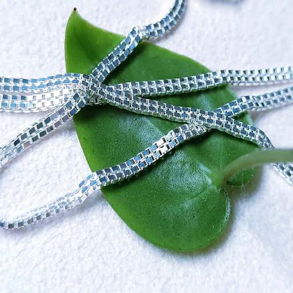 Imagem de Corrente Veneziana 2 Fios 40cm Prata 925 Feminina Legítima