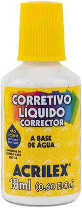 Imagem de Corretivo Líquido Blister 18ml Branco Kit com 3 Unidades