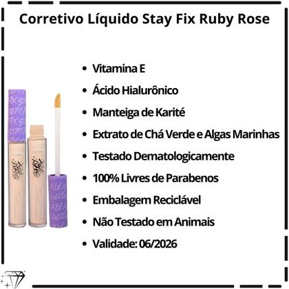 Imagem de Corretivo liquido stay fix ruby rose