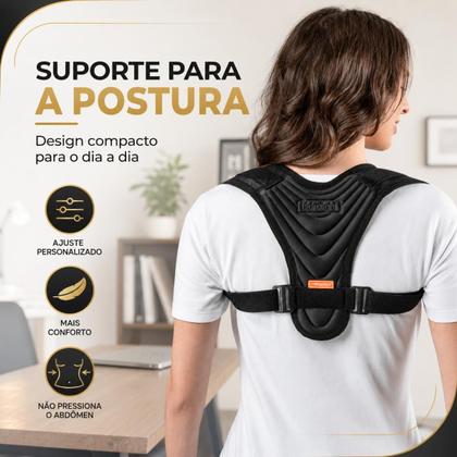 Imagem de Corretor De Postura Unissex Lean Fit Correção Postura Lombar OR1450 -
