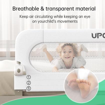Imagem de Corrimão de Cama Dobrável UPGOGO para Bebês - Segurança e Proteção (71cm)