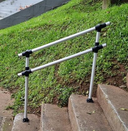 Imagem de Corrimão  para escada Duplo em Aluminio Branco