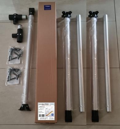 Imagem de Corrimão  para escada Duplo em Aluminio Branco