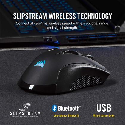 Imagem de Corsair Ironclaw Wireless RGB - Mouse para jogos FPS e MOBA 