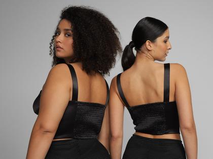 Imagem de Corset Vista Magalu x Letticia Munniz Acetinado Alça Larga