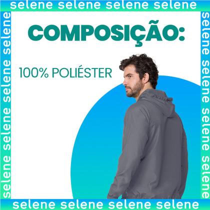 Imagem de Corta Vento Jaqueta Lisa Masculina Selene Para Esportes E Treinos