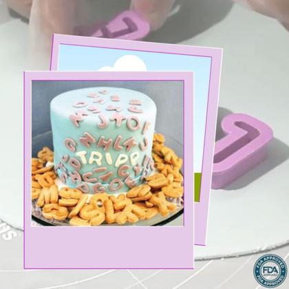 Imagem de Cortador Alfabeto Letras P/ Pasta Americana Biscuit Biscoito