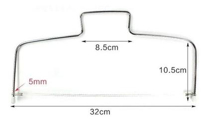 Imagem de Cortador Alinhador De Bolo Facil De Cortar 2 Linhas Aço Inox