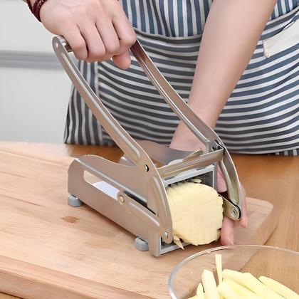 Imagem de Cortador Batata Frita Palito Grosso Fino Manual caseiro inox