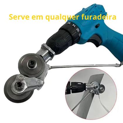Imagem de Cortador Chapa Aço Alumínio Tesoura de Furadeira Funilaria
