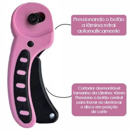 Imagem de Cortador Circular com Gatilho Rosa para Cartonagem Cassmar
