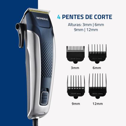 Imagem de Cortador De Cabelo Mondial Cr-09m Titanium Power com Maleta 110v