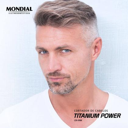 Imagem de Cortador De Cabelo Mondial Cr-09m Titanium Power com Maleta 110v