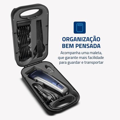 Imagem de Cortador De Cabelo Mondial Cr-09m Titanium Power com Maleta 110v
