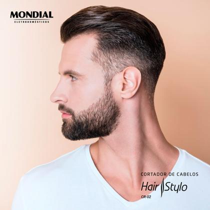Imagem de Cortador de Cabelos Hair Stylo Mondial Preto e Prata CR-02