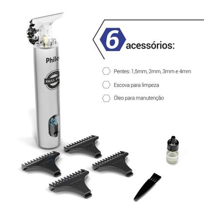 Imagem de Cortador De Cabelos Philco Pcre1 Sem Fio+Display Led Bivolt