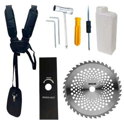 Imagem de Cortador de Grama Anmax CG43-P TB À Gasolina Motor 2T 43cc 2HP 9.000rpm Roçadeira Robusta e Resistente de Alta Performance Multifunções C/ Faca 2 Pontas e Carretel Nylon + Faca 40 Dentes Vídea