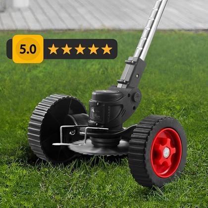 Imagem de Cortador De Grama Rocadeira Eletrica Com Rodas 2 Baterias 48v