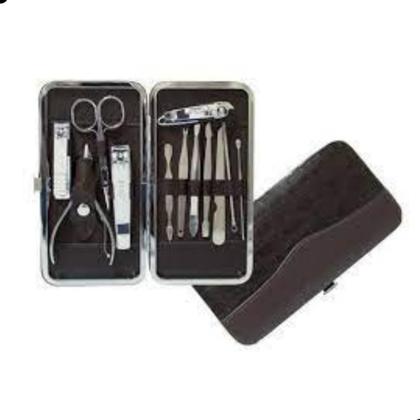 Imagem de Cortador De Unha Kit Masculino Feminino 12pc Manicure Tesoura
