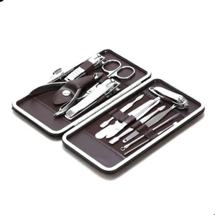 Imagem de Cortador De Unha Kit Masculino Feminino 12pc Manicure Tesoura