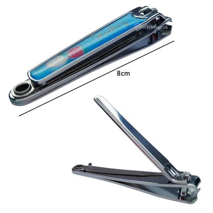 Imagem de Cortador de Unha Profissional Grande com Lixa Alicate Inox Estampado e Ponta Curva LKS9140