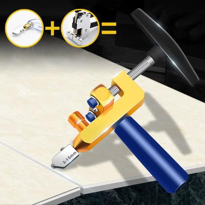 Imagem de Cortador De Vidro Cerâmica Porcelanato Telha Piso Riscador Manual Multifuncional Profissional