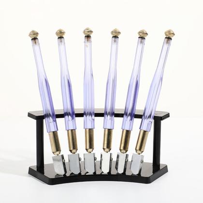 Imagem de Cortador De Vidro E Espelho Até 12mm Profissional Diamante C/ Bisnaga Riscador Vidraceiro